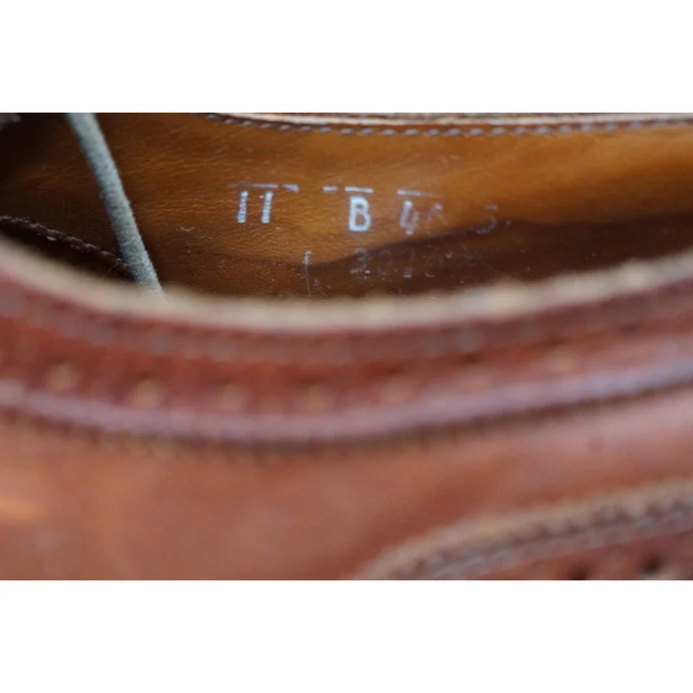 Allen Edmond McTavish Oxfords Cognac Brown Leather US Size 11 B Made in USA